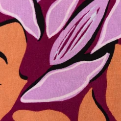 Viskose Stoff Radiance für Bekleidung ABSTRACT Blätter violett orange 1,4m Breite