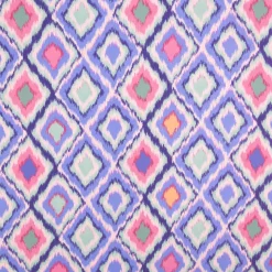 Viskose Stoff Radiance Raute Violett 1,42m Breite