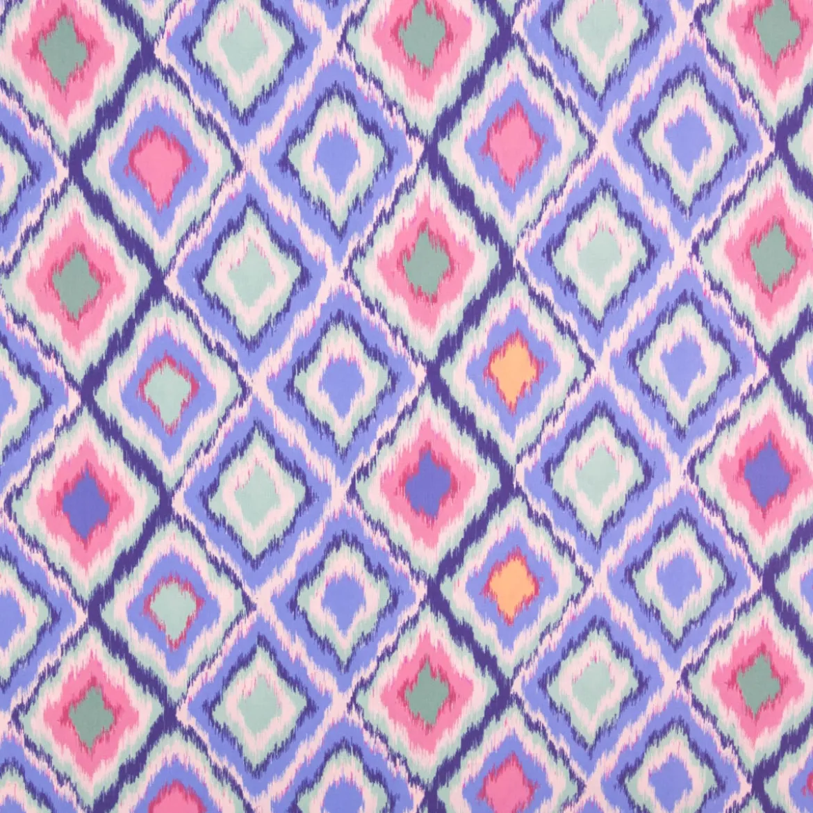 Viskose Stoff Radiance Raute Violett 1,42m Breite