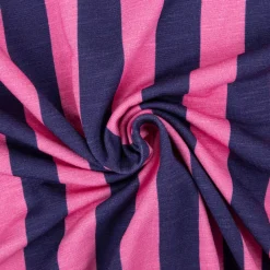 Viskose Stoff Slub Jersey Happy Stripes by Cherry Picking pink dunkelblau von Swafing 1,60m Breite