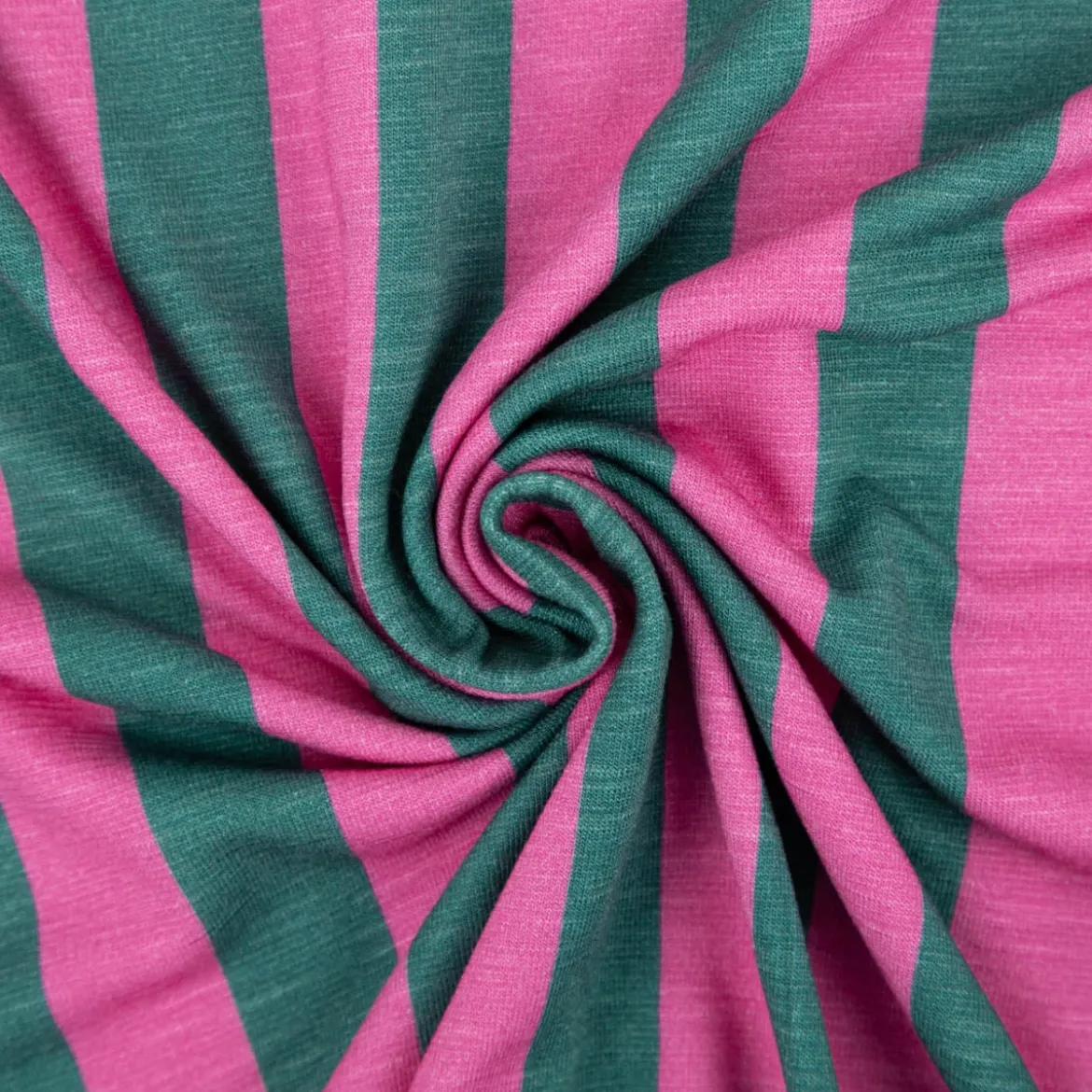 Viskose Stoff Slub Jersey Happy Stripes by Cherry Picking pink grün von Swafing 1,60m Breite