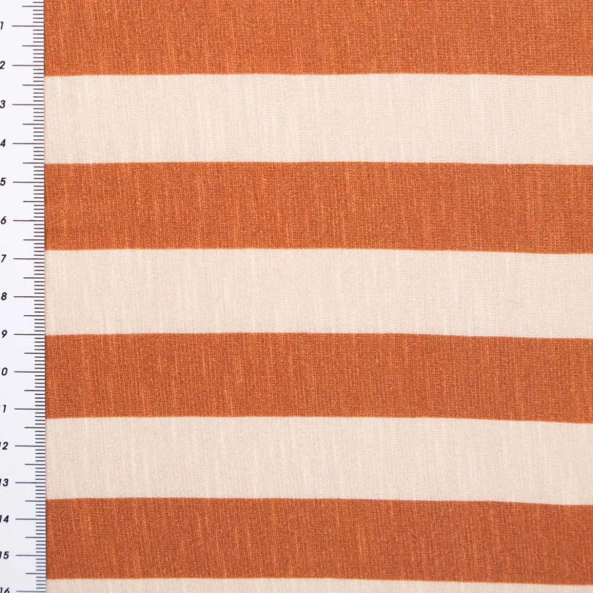 Viskose Stoff Slub Jersey Happy Stripes by Cherry Picking kupfer beige von Swafing 1,60m Breite