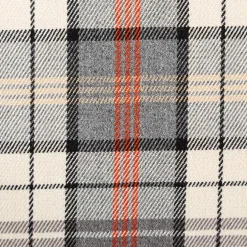 Viskose Stoff Tartan Muster Schottenkaro kariert beige grau rot 1,4m Breite