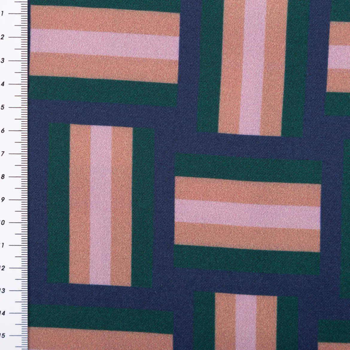 Viskose Stoff Webware Geoluxe Braid Stripe by Ki-ba-doo Streifen royalblau von Swafing 1,50m Breite
