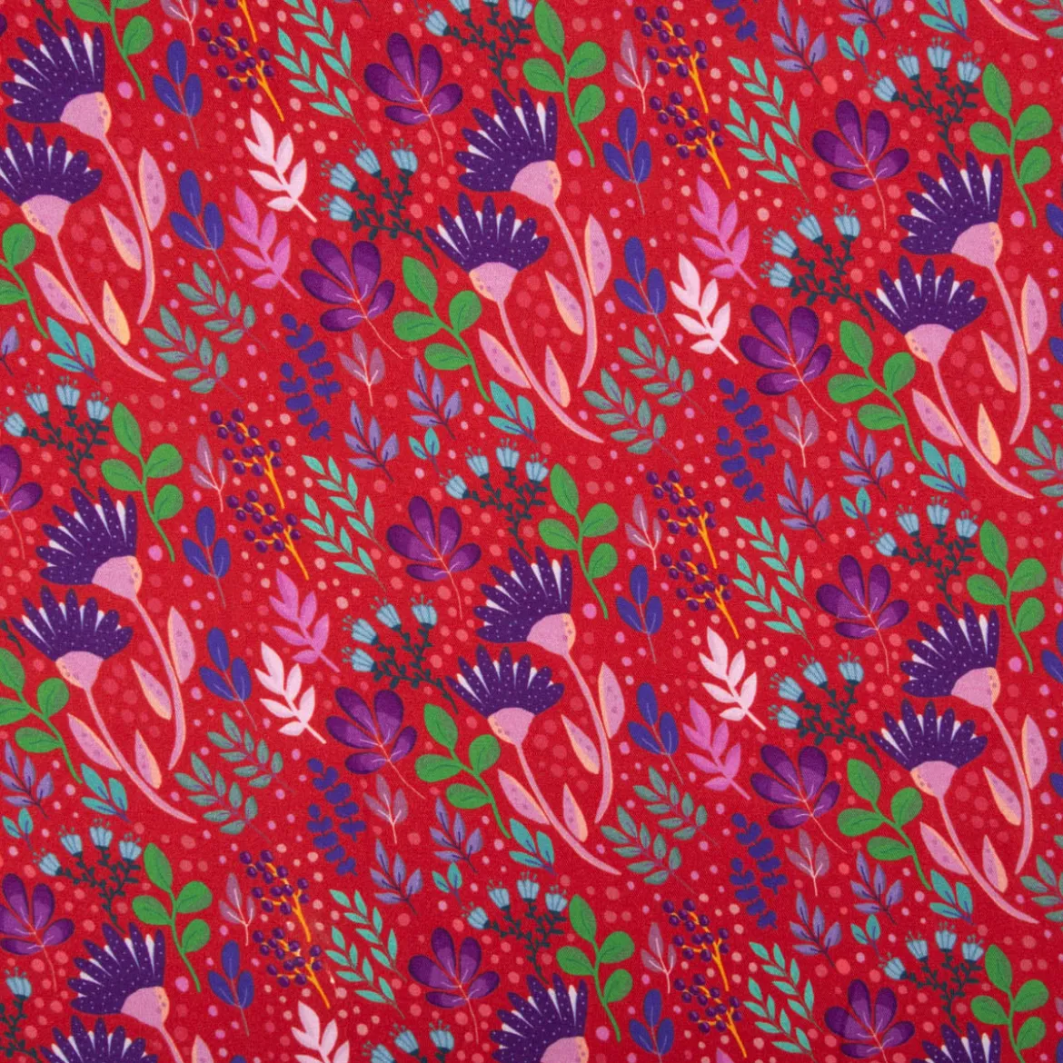 Viskose Stoff Webware In Full Bloom by Emjo-Design von Swafing rot bunt 1,50m Breite