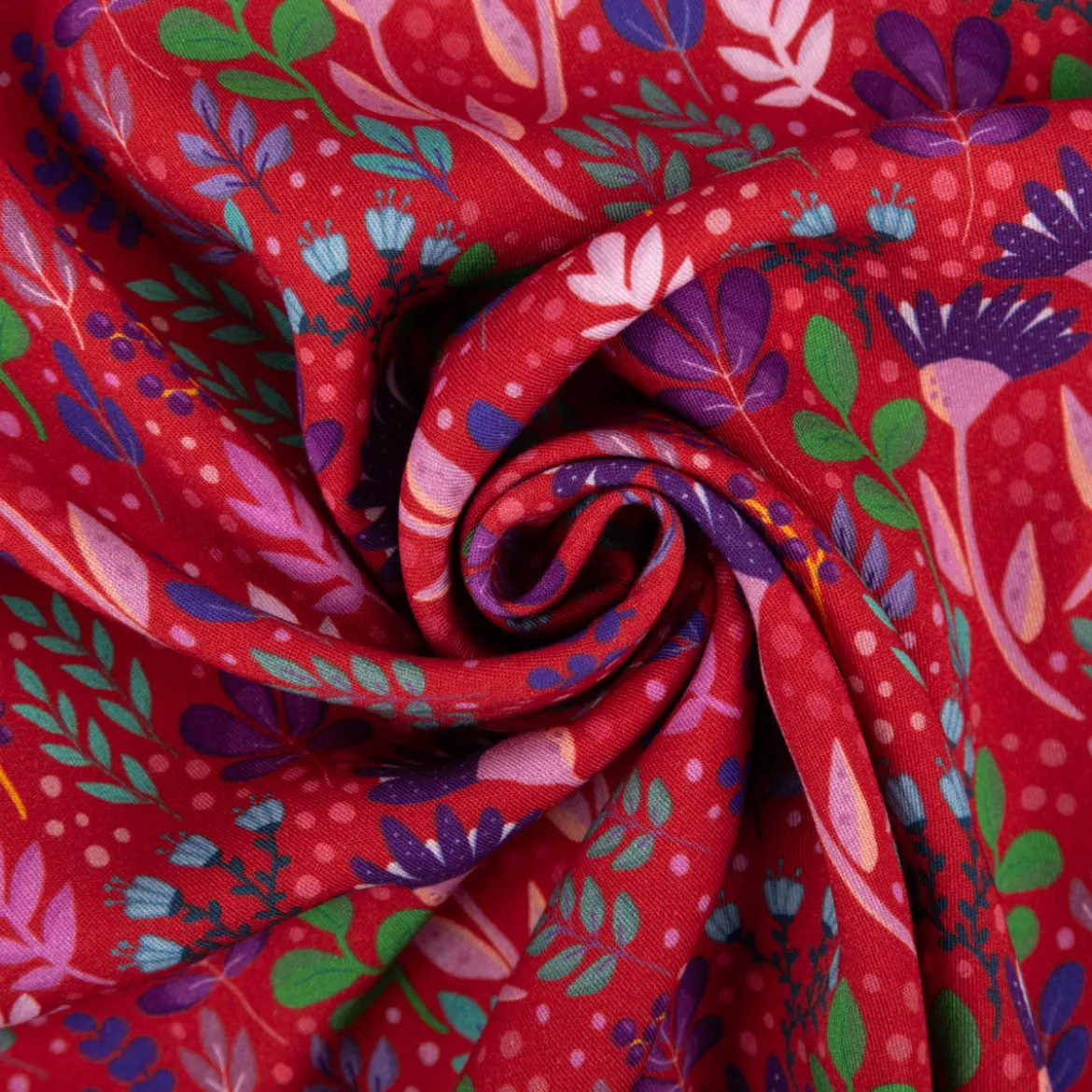 Viskose Stoff Webware In Full Bloom by Emjo-Design von Swafing rot bunt 1,50m Breite