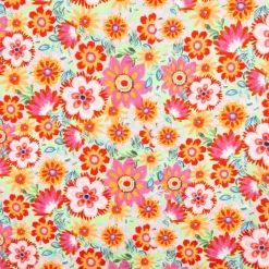 Viskose Stoff Webware Malis Blumen apricot pink hellgrün von Swafing 1,40m Breite