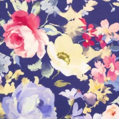 Viskose Stoff Webware Malis Blumen flieder gelb dunkelblau von Swafing 1,40m Breite