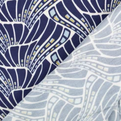 Viskose Stoff Webware Vienna Coral by Bienvenido Colorido von Swafing blau 1,50m Breite