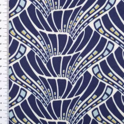 Viskose Stoff Webware Vienna Coral by Bienvenido Colorido von Swafing blau 1,50m Breite