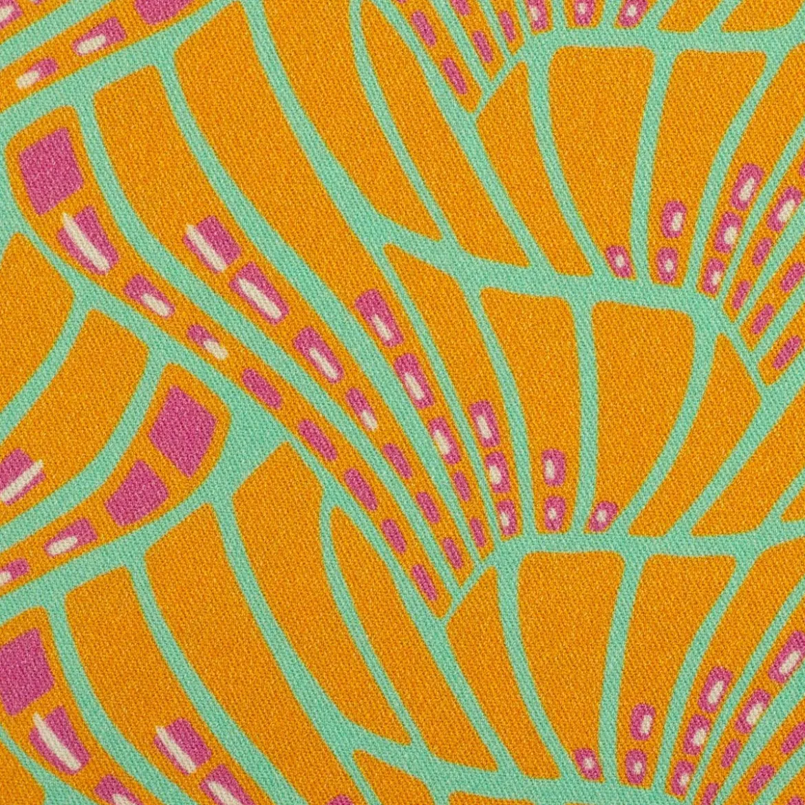Viskose Stoff Webware Vienna Coral by Bienvenido Colorido von Swafing gelb 1,50m Breite