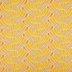 Viskose Stoff Webware Vienna Coral by Bienvenido Colorido von Swafing gelb 1,50m Breite