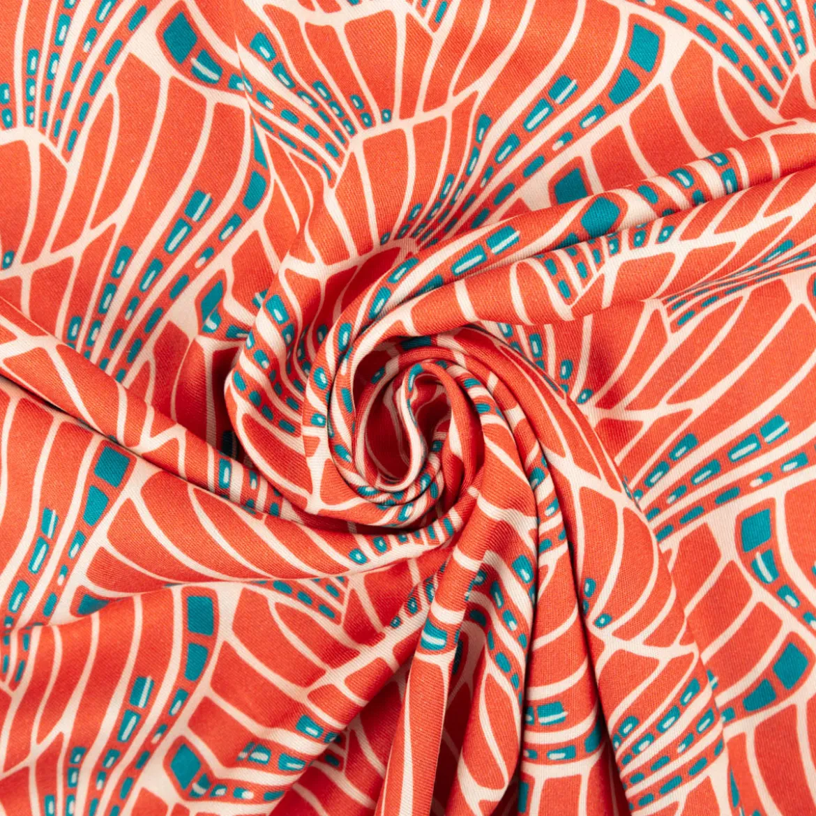 Viskose Stoff Webware Vienna Coral by Bienvenido Colorido von Swafing koralle 1,50m Breitevienna