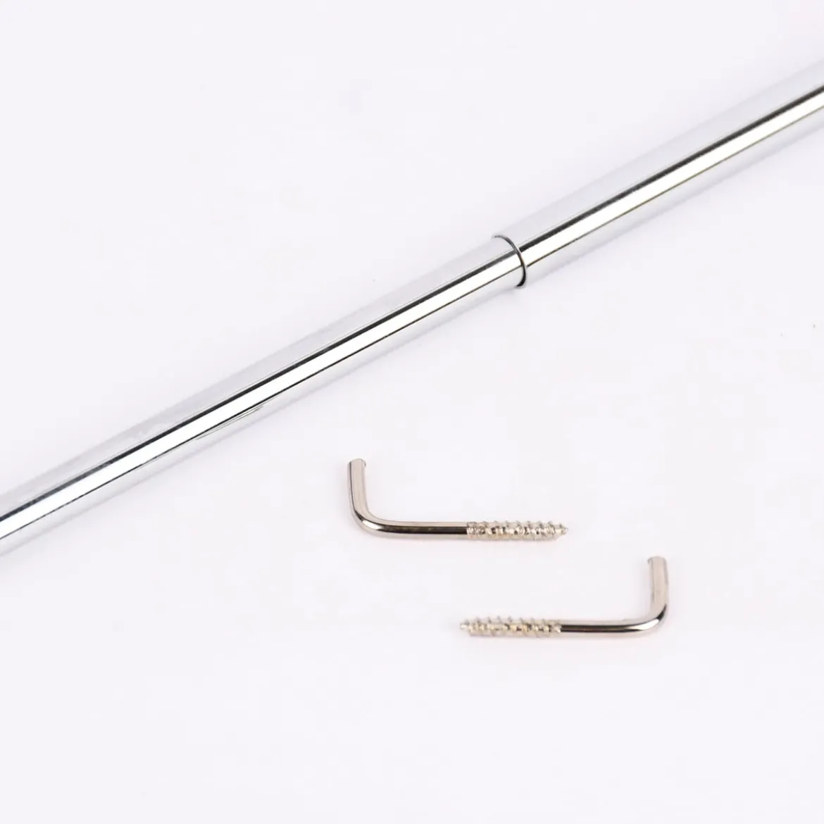 Vitragenstange Jubi Chrom silberfarbig glänzend 30-40cm