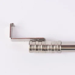 Vitragenstange Spannstange SpannLine mit Spannbügel 15mm tief silberfarbig 35-50cm Ø13mm