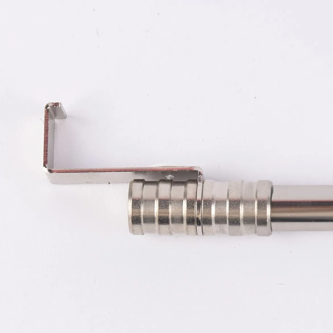 Vitragenstange Spannstange SpannLine mit Spannbügel 15mm tief silberfarbig 35-50cm Ø13mm