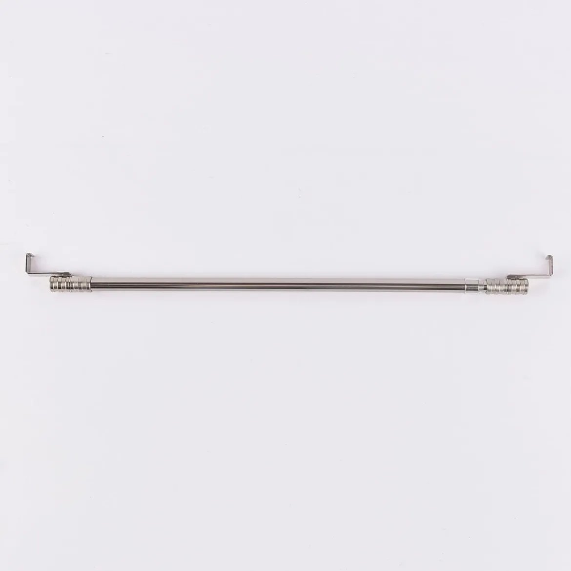 Vitragenstange Spannstange SpannLine mit Spannbügel 15mm tief silberfarbig 90-120cm Ø13mm
