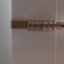 Vitragenstange Spannstange SpannLine mit Spannbügel 15mm tief silberfarbig 90-120cm Ø13mm