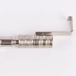 Vitragenstange Spannstange SpannLine mit Spannbügel 15mm tief silberfarbig 90-120cm Ø13mm
