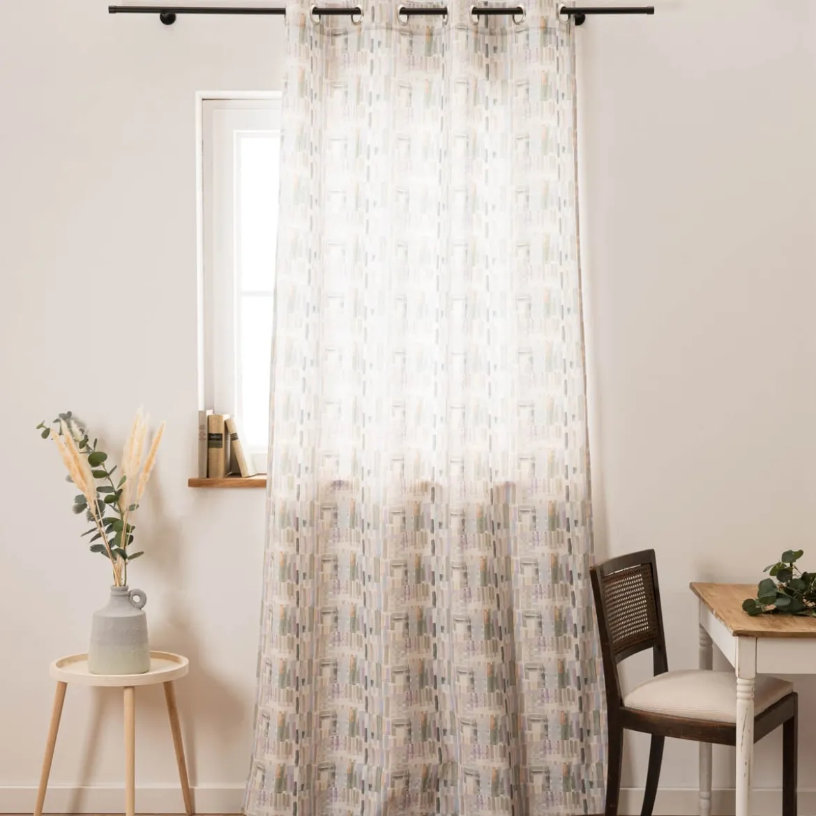 Vorhang Baumwolle Denise Soft Aquarell Streifen pastell lila in 245cm oder Wunschlänge von SCHÖNER LEBEN.