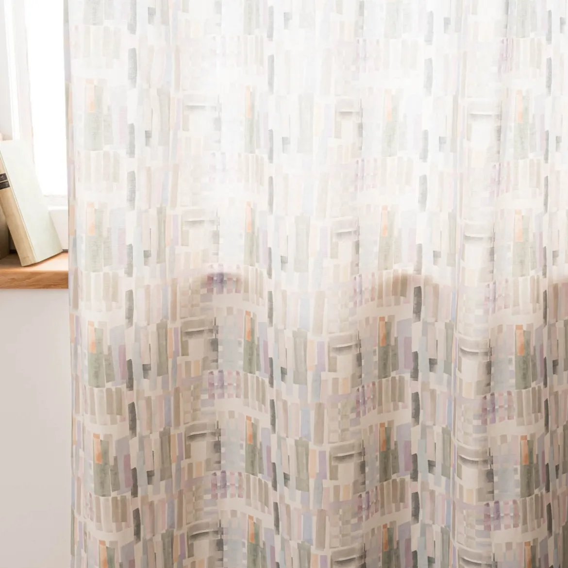 Vorhang Baumwolle Denise Soft Aquarell Streifen pastell lila in 245cm oder Wunschlänge von SCHÖNER LEBEN.
