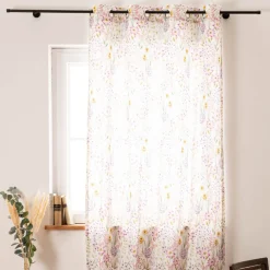 Vorhang Daffodil Spring Flower aus Baumwolle weiß bunt in 245cm oder Wunschlänge von SCHÖNER LEBEN.