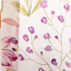 Vorhang Daffodil Spring Flower aus Baumwolle weiß bunt in 245cm oder Wunschlänge von SCHÖNER LEBEN.