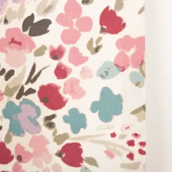 Vorhang Digitaldruck Aquarell Blüten weiß rosa blau mit Smok-Schlaufenband 245x130cm (HxB) oder Wunschmaß von SCHÖNER LEBEN.