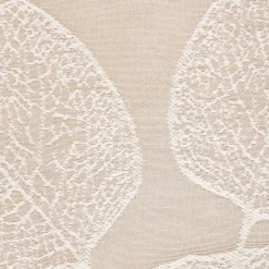 Vorhang Fertiggardine Jacquard mit Schlaufenband Blätter Beige 142x245cm