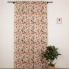 Vorhang Kolibri Blumen Blätter weiß bunt mit Smok-Schlaufenband 245x130cm (HxB) oder Wunschmaß von SCHÖNER LEBEN.