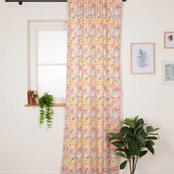 Vorhang Mini Blumen in weiß bunt mit Smok-Schlaufenband 245x130cm (HxB) oder Wunschmaß von SCHÖNER LEBEN.