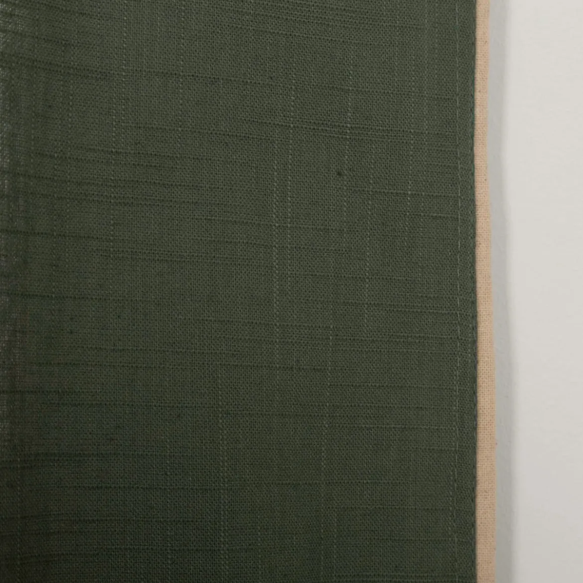 Vorhang mit Ösen Helios Baumwolle mit blickdichter Leinenstruktur grün 140x260cm