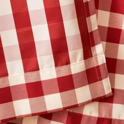 Vorhang mit Ösen Karos rot weiß in 245cm oder Wunschlänge von SCHÖNER LEBEN.