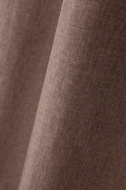 Vorhang mit Ösen Leinenstruktur mokabraun 140x280cm