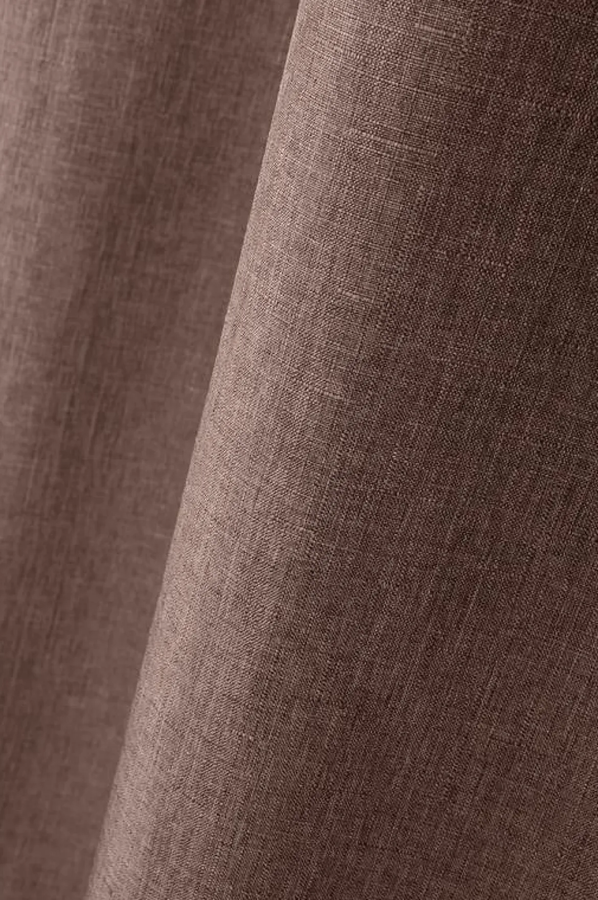 Vorhang mit Ösen Leinenstruktur mokabraun 140x280cm