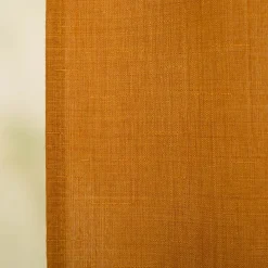 Vorhang mit Ösen Leinenstruktur ockergelb 140x280cm