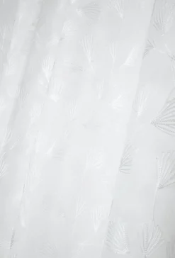 Vorhang mit Ösen Voile mit Stickerei Gräser weiß 140x260cm