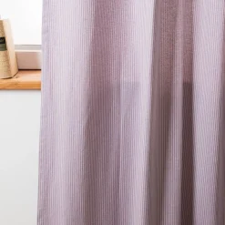 Vorhang mit Smok-Schlaufenband Dobby Streifen lila beige in 245cm oder Wunschlänge von SCHÖNER LEBEN.