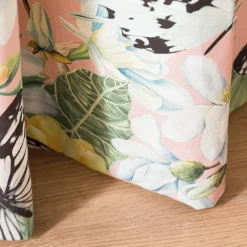 Vorhang mit Smok-Schlaufenband Exotik Blüten Schmetterling in 245cm oder Wunschlänge von SCHÖNER LEBEN.