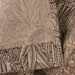 Vorhang Orphee Botanics Leinenlook mit schwarzen Ösen natur schwarz in 245cm oder Wunschlänge von SCHÖNER LEBEN.