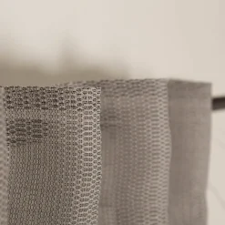Vorhang Schlaufenbandschal Netzstruktur halbtransparent grau140x245cm (BxH)