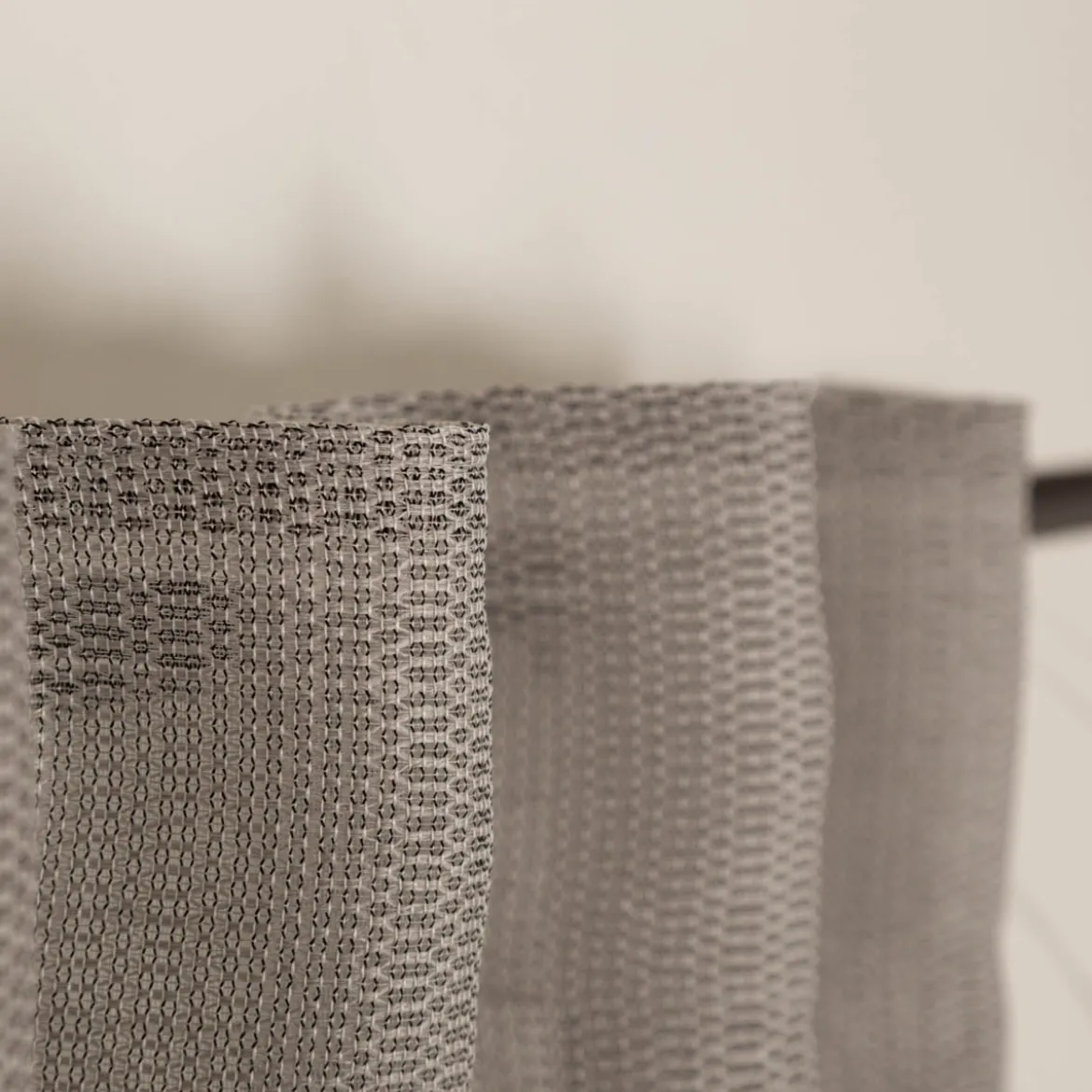 Vorhang Schlaufenbandschal Netzstruktur halbtransparent grau140x245cm (BxH)