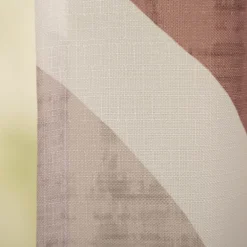 Vorhang Schlaufenbandschal Abstrakte Formen lila grau weiß weiß blickdicht 140x245cm (BxH)