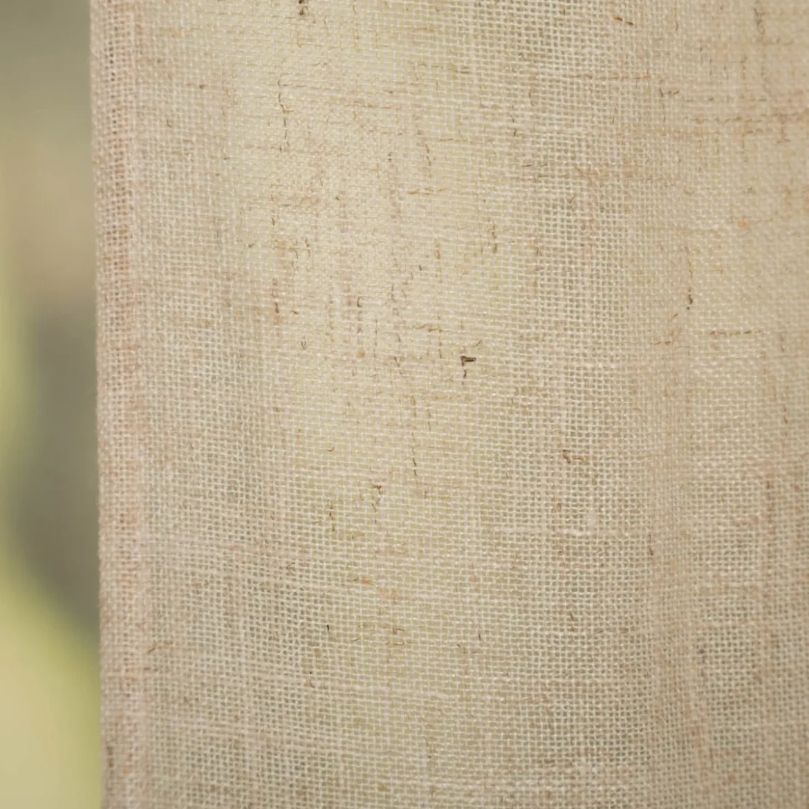 Vorhang Schlaufenvorhang Leinenlook halbtransparent mit Flechtschlaufen 140x240cm