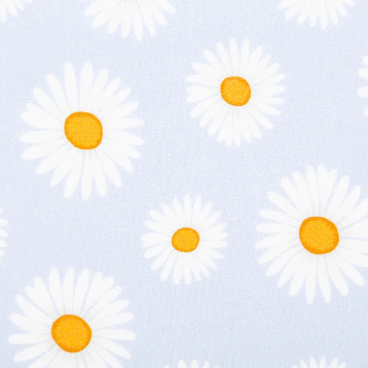 Vorhangstoff Baumwollstoff Popeline Happy Daisy Flower blau 1,40m Breite