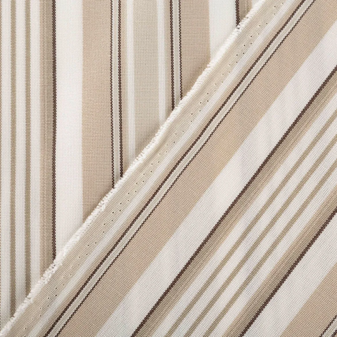 Vorhangstoff Dekostoff Camilla Streifen beige 160cm Stoffbreite