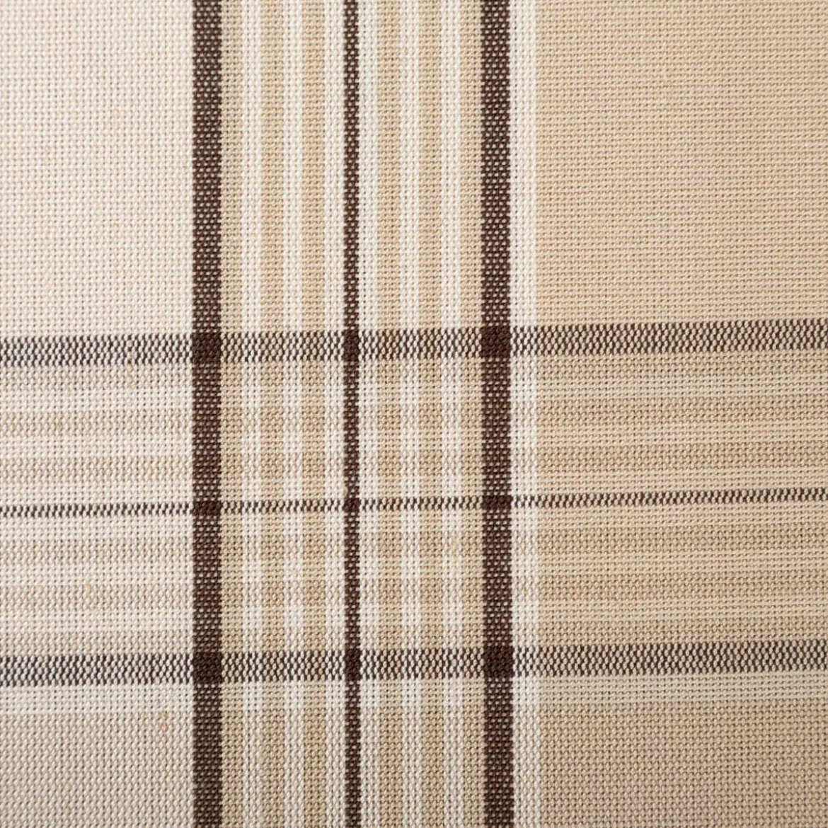 Vorhangstoff Dekostoff Hubertus Karos beige 160cm Stoffbreite