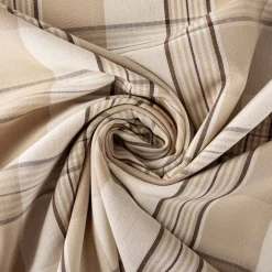 Vorhangstoff Dekostoff Hubertus Karos beige 160cm Stoffbreite
