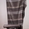 Vorhangstoff Dekostoff Jacquard Art Decó Streifen grau 160cm Breite