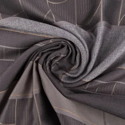 Vorhangstoff Dekostoff Jacquard Art Decó Streifen grau 160cm Breite